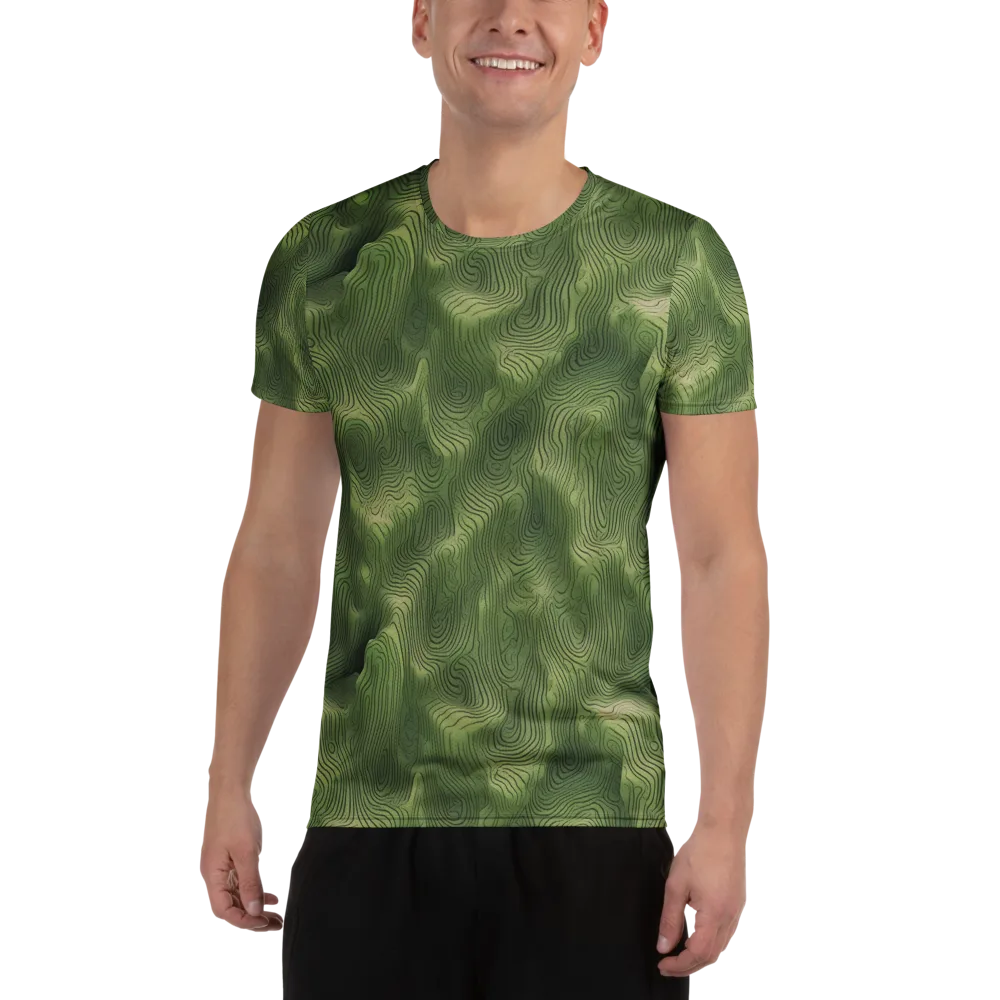 Verdant Contour on Men's Athletic T-Shirt — Front