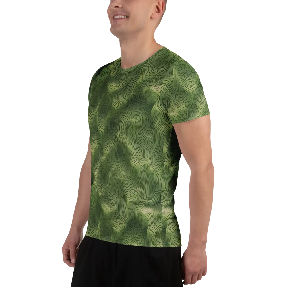 Verdant Contour on Men's Athletic T-Shirt — Left