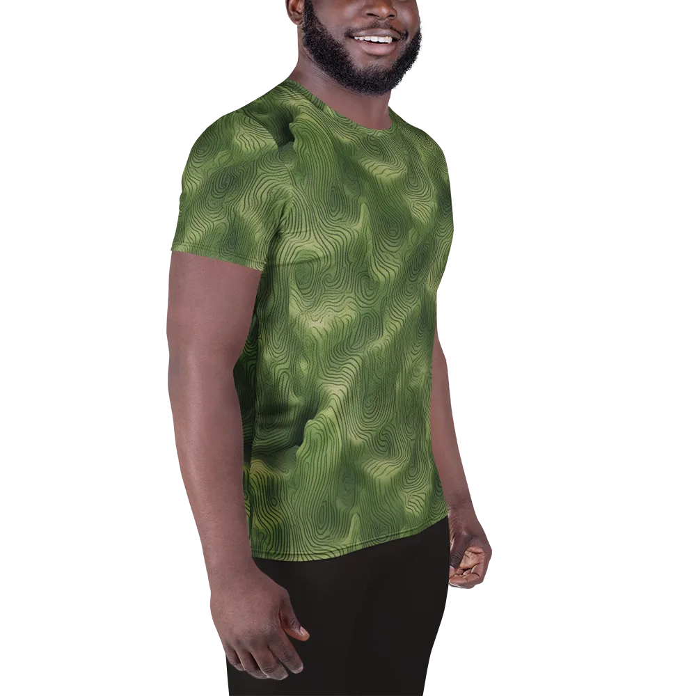 Verdant Contour on Men's Athletic T-Shirt — Right