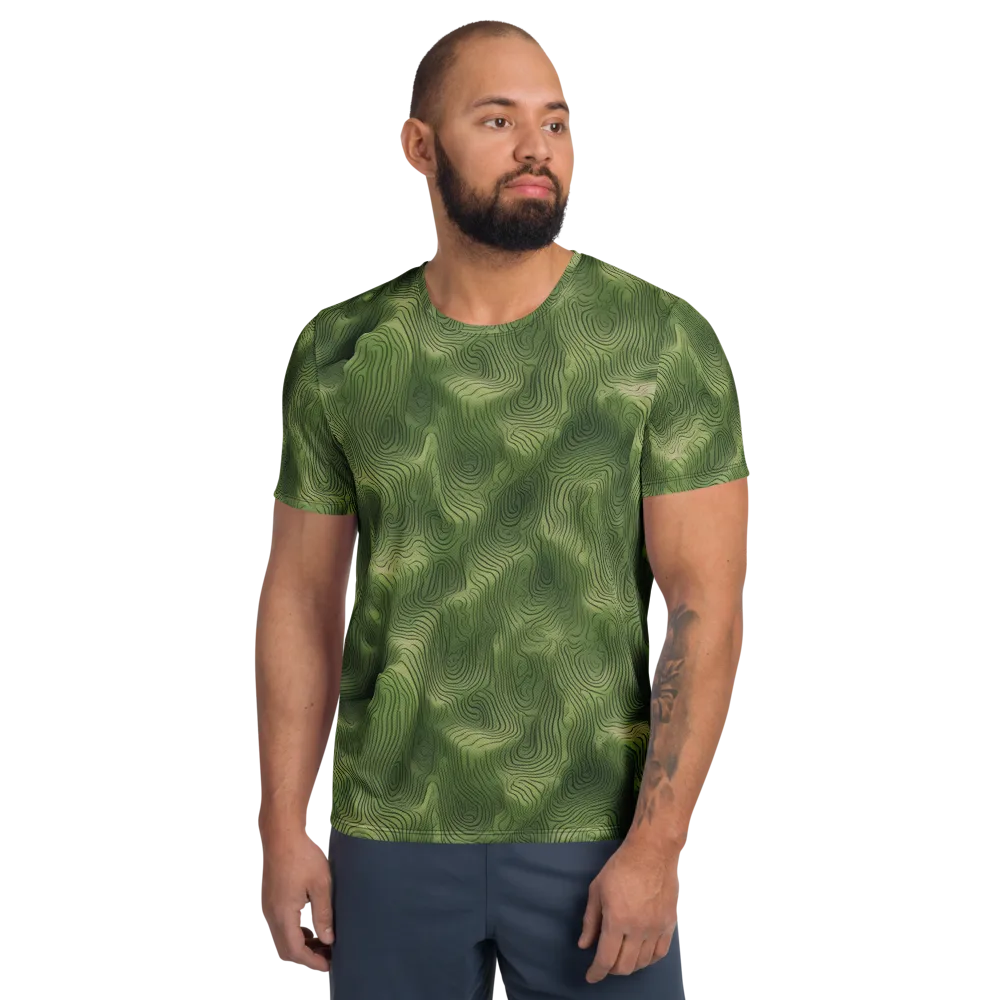 Verdant Contour on Men's Athletic T-Shirt — Front