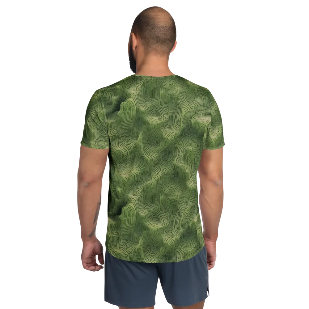 Verdant Contour on Men's Athletic T-Shirt — Back