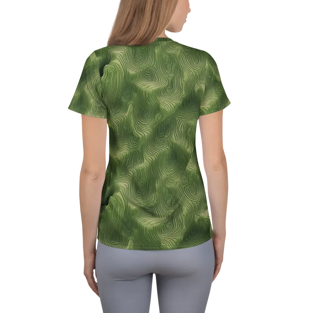 Verdant Contour on Women's Athletic T-Shirt — Back