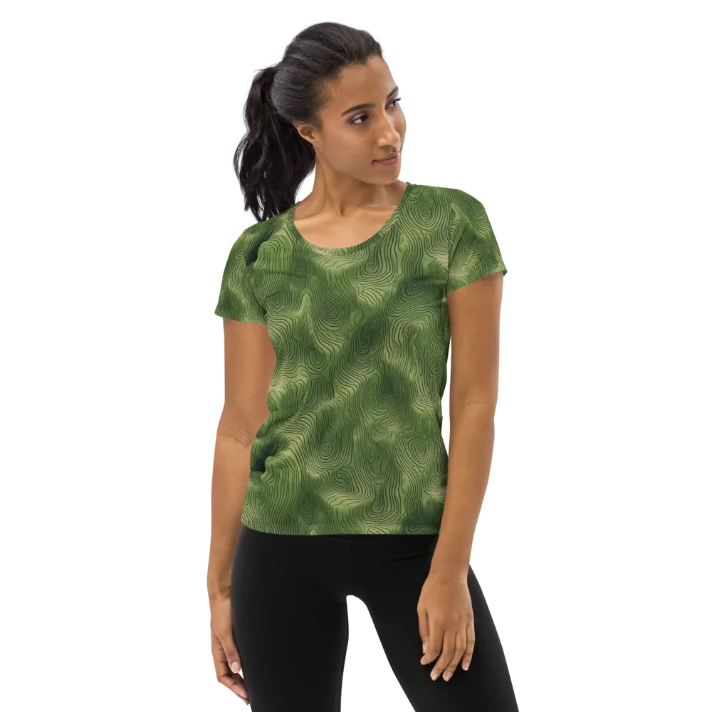 Verdant Contour on Women's Athletic T-Shirt — Front