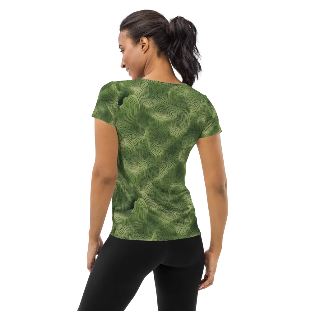 Verdant Contour on Women's Athletic T-Shirt — Back