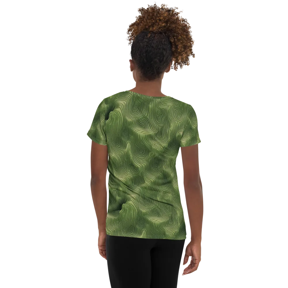 Verdant Contour on Women's Athletic T-Shirt — Back