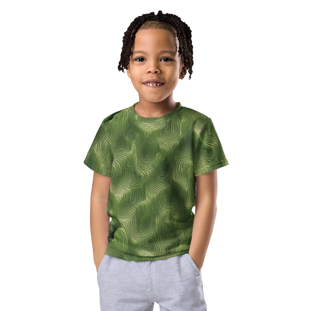 Verdant Contour on Kids Crew Neck T-Shirt — Front