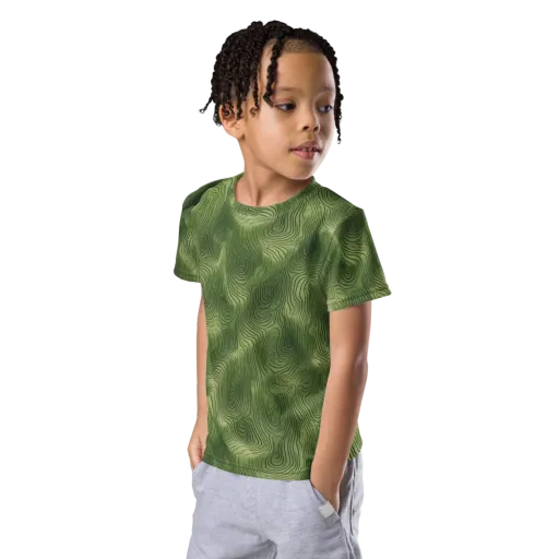 Verdant Contour on a Kids Crew Neck T-Shirt
