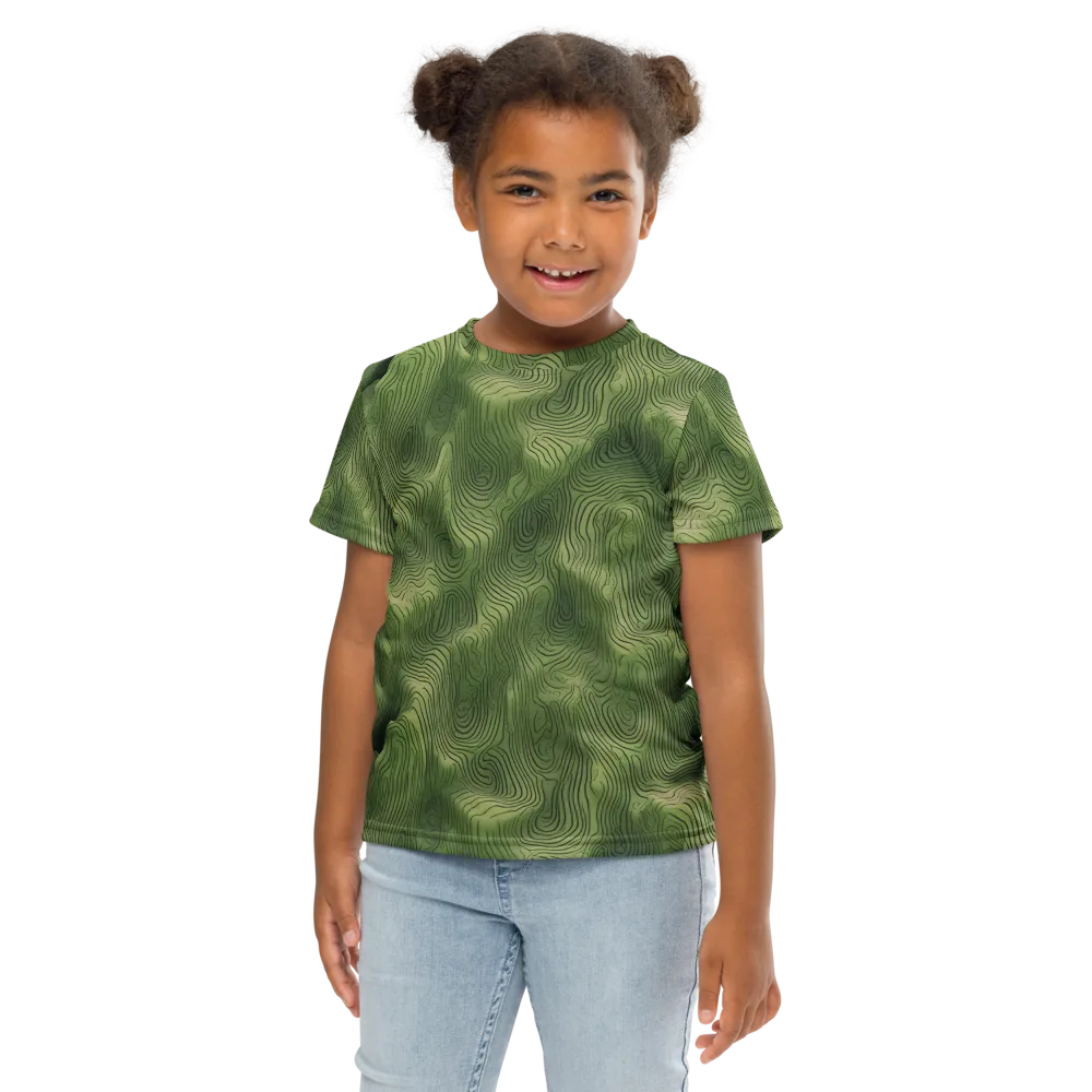 Verdant Contour on Kids Crew Neck T-Shirt — Front