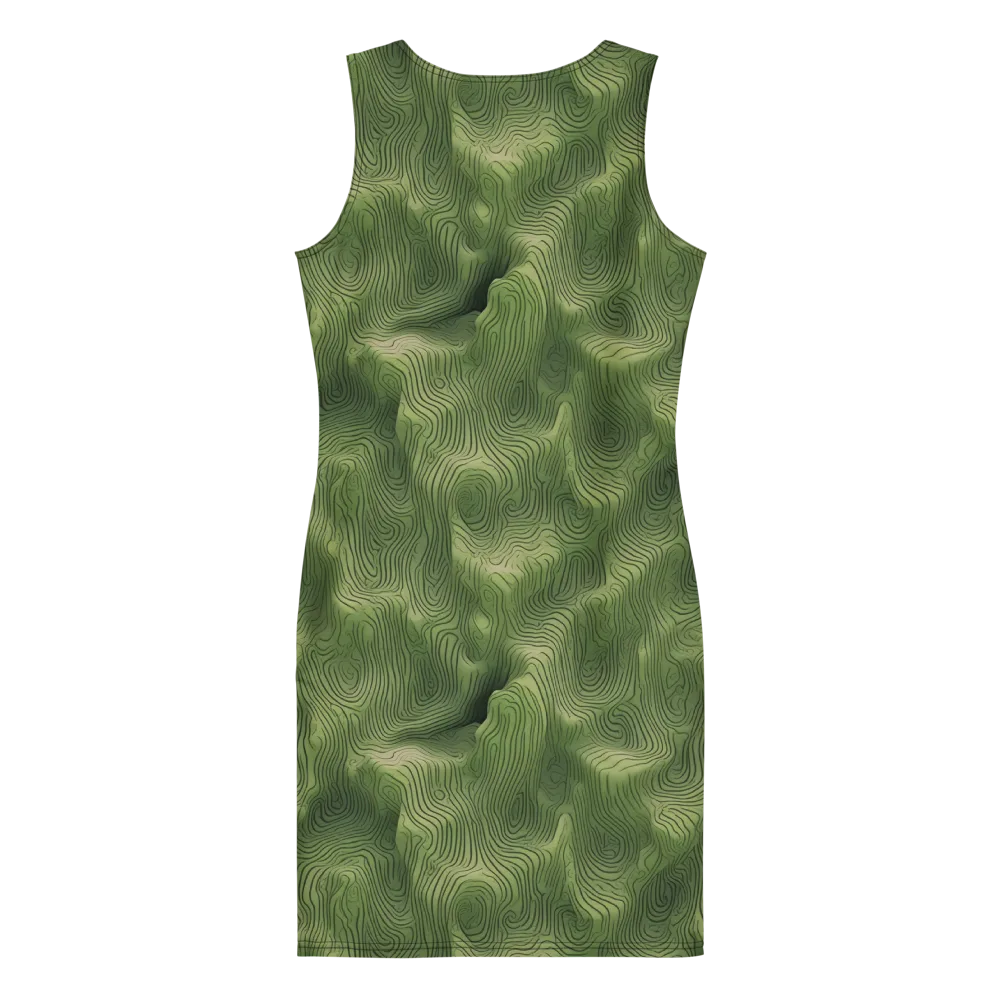 Verdant Contour on Bodycon Dress — Back