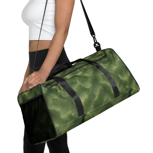 Verdant Contour on a Duffle Bag