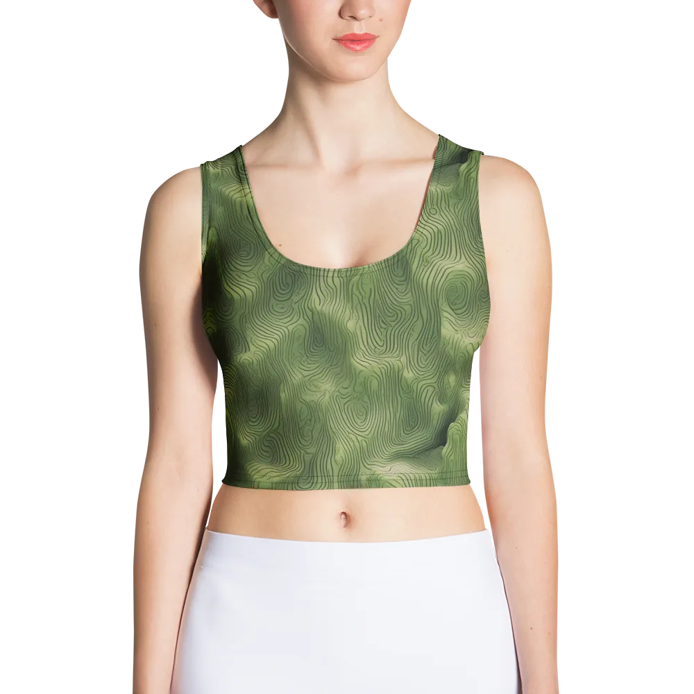 Verdant Contour on Crop Top — Front