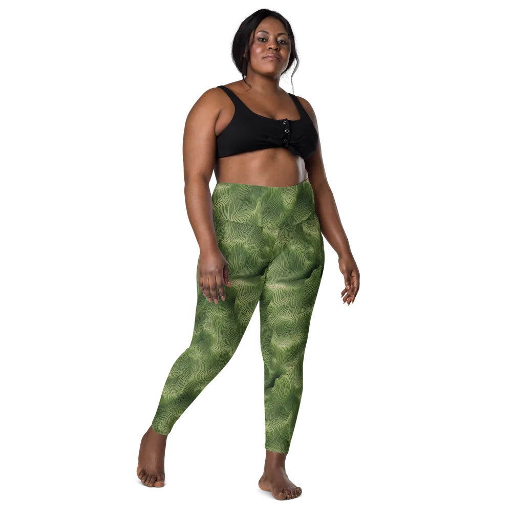 Verdant Contour on Leggings with Pockets — Front