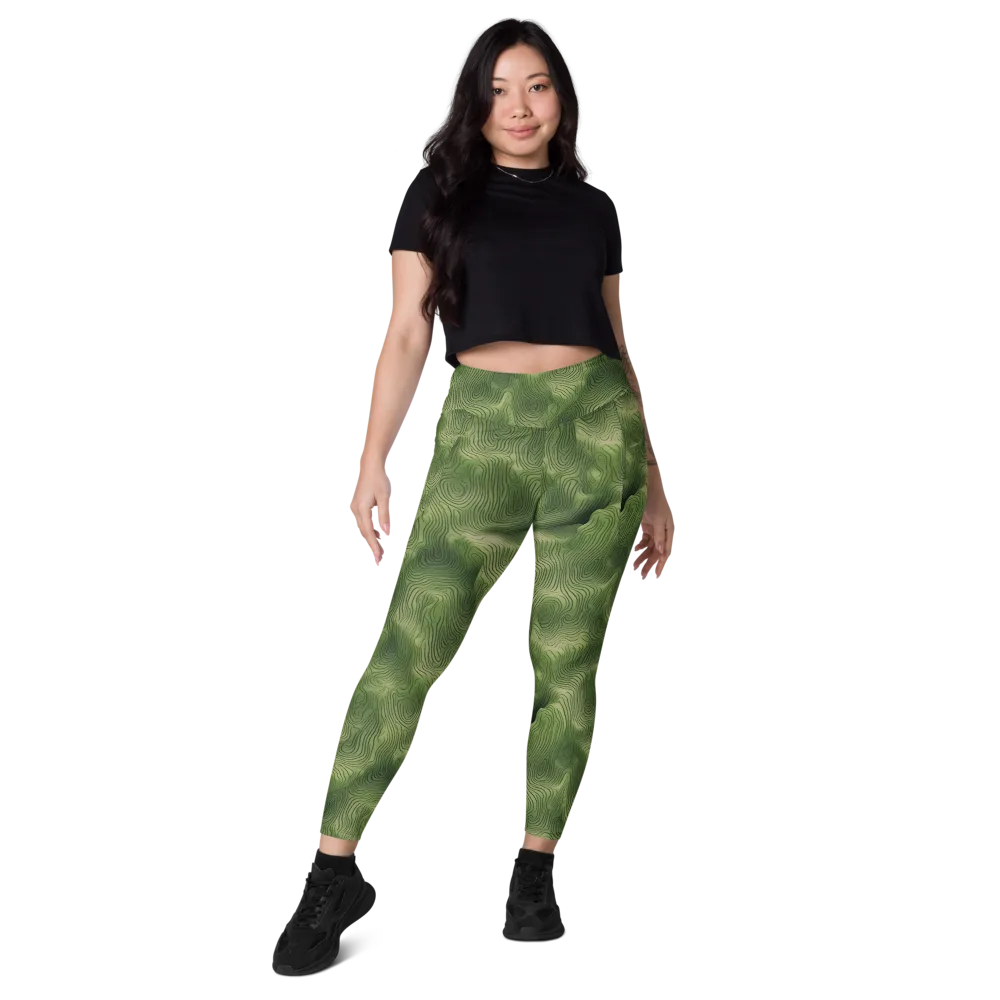 Verdant Contour on Leggings with Pockets — Front