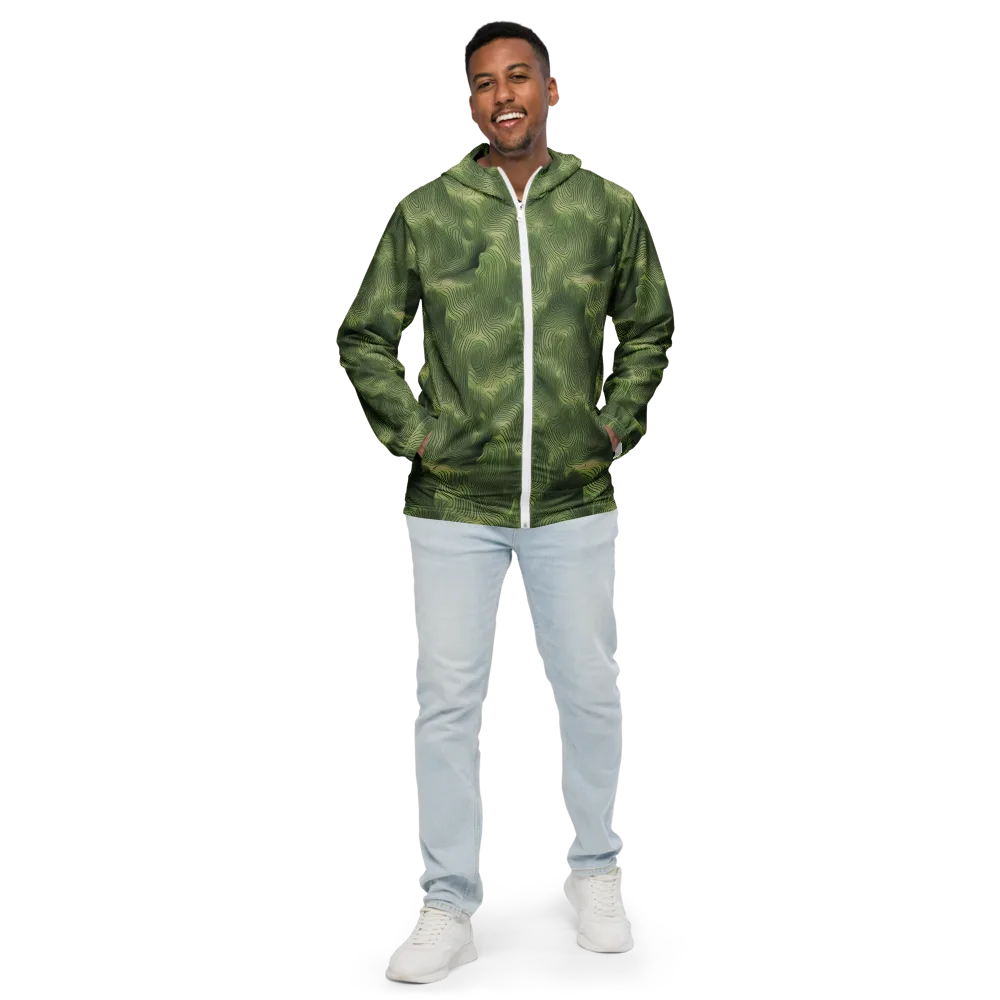 Verdant Contour on Men's Windbreaker — Front