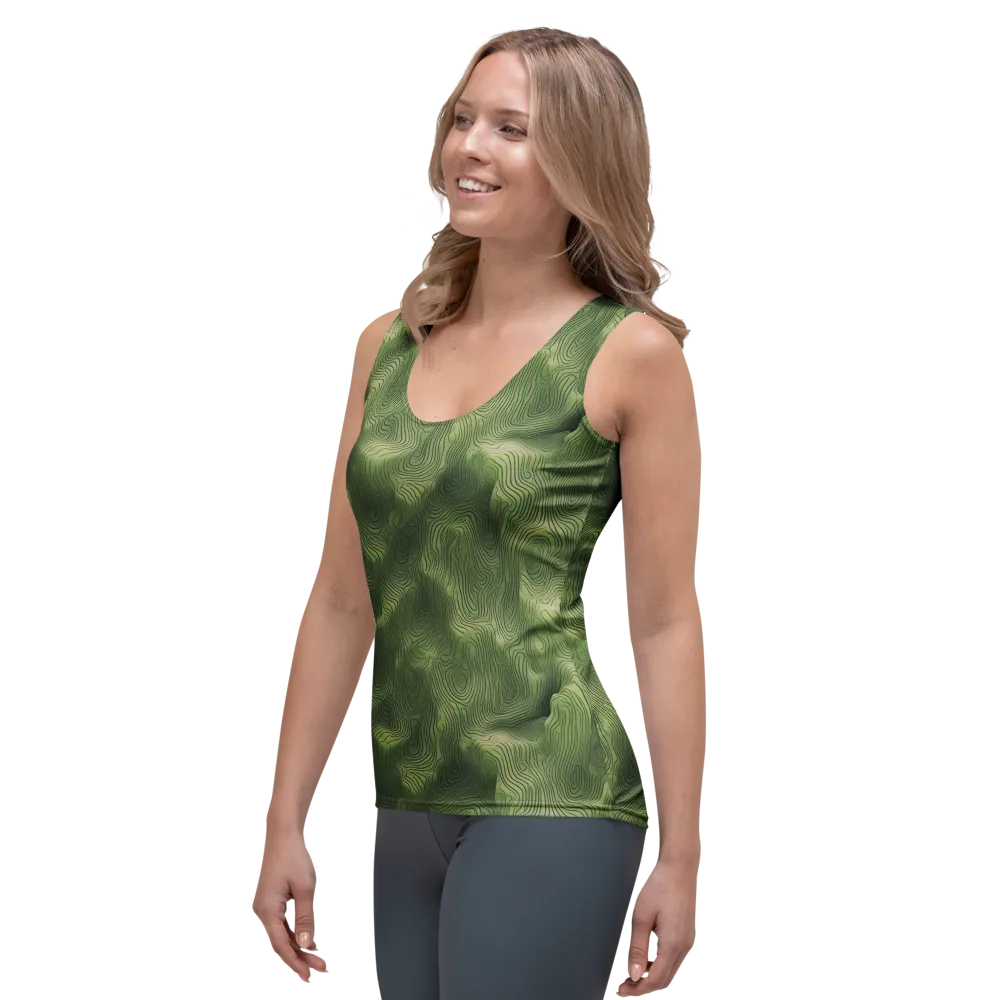 Verdant Contour on Women's Tank Top — Left Front