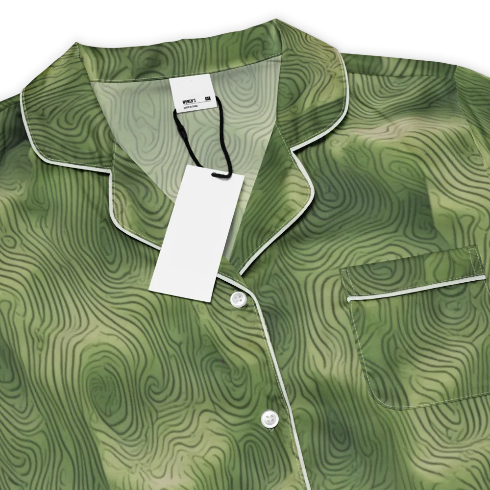 Verdant Contour on Women's Short Sleeve Pajama Top — Product details