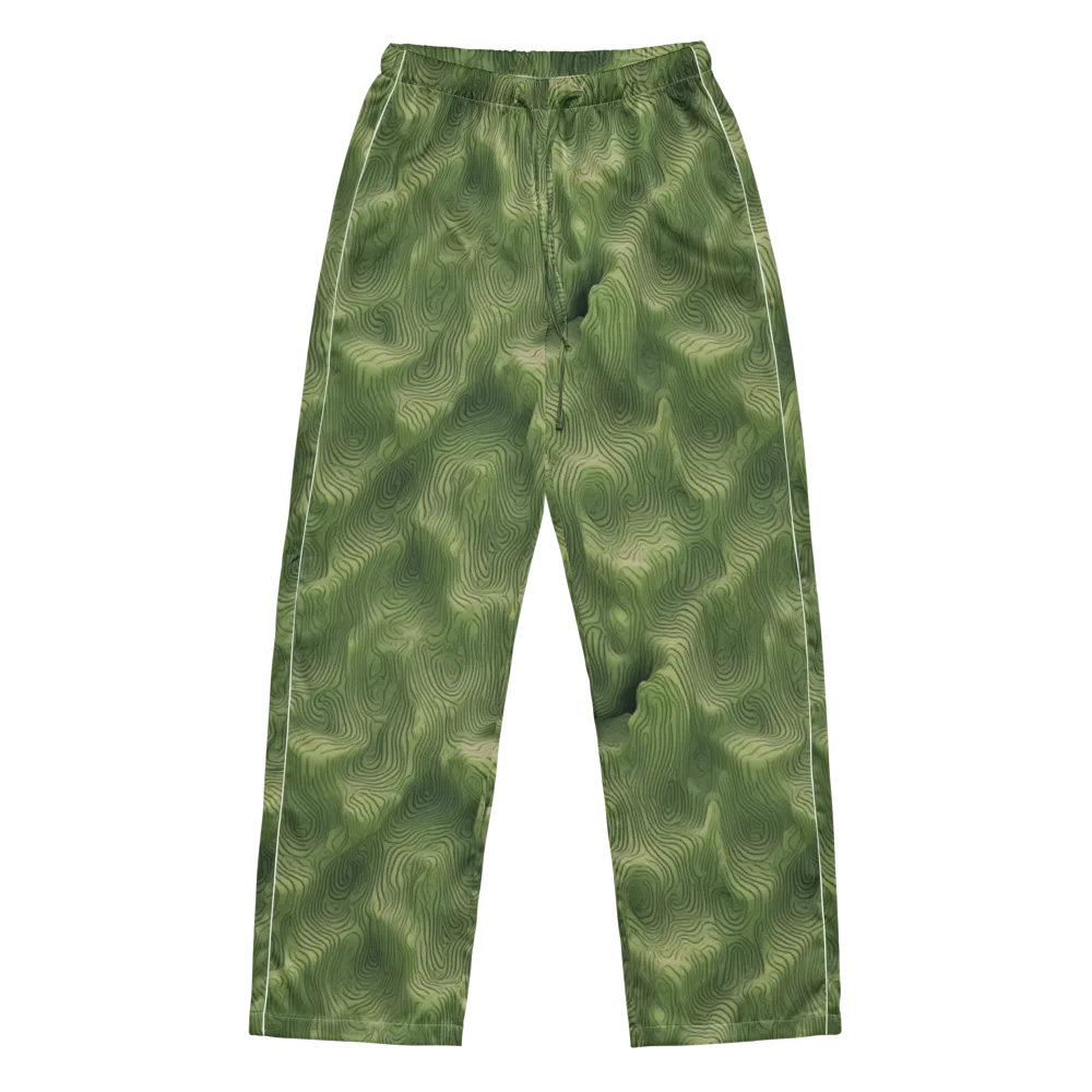 Verdant Contour on Women's Pajama Pants — Front