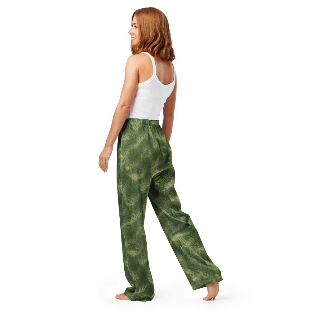 Verdant Contour on Women's Pajama Pants — Back