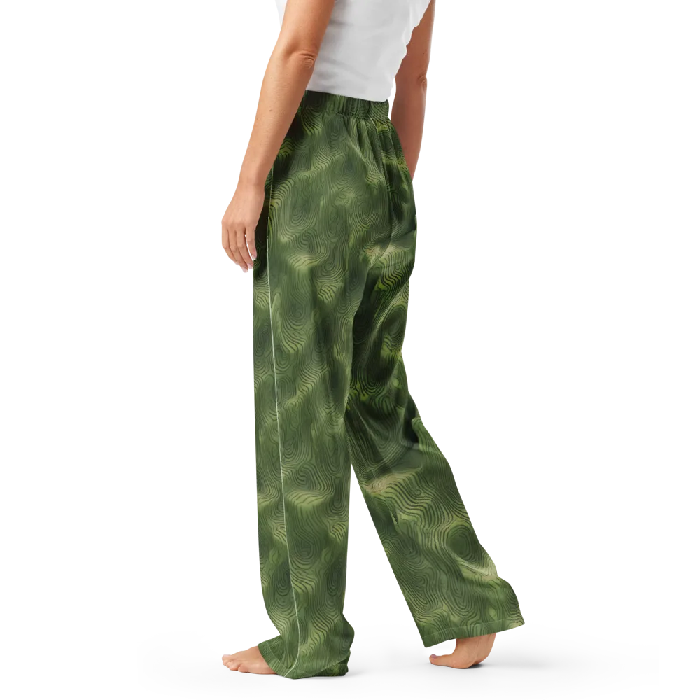 Verdant Contour on Women's Pajama Pants — Left