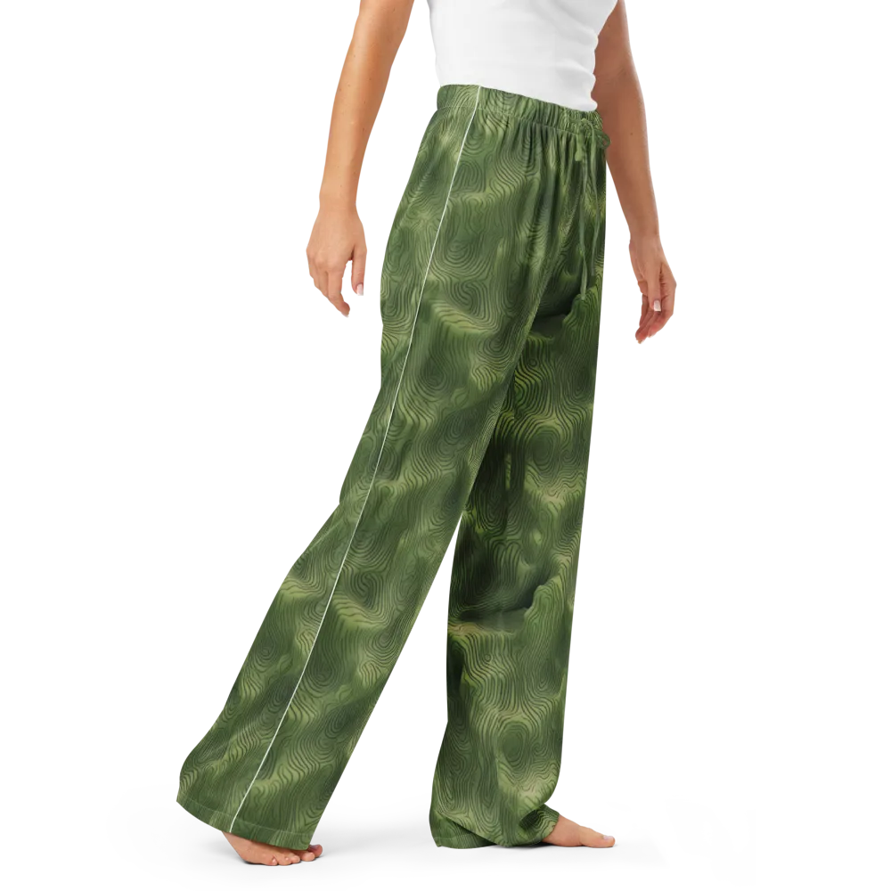 Verdant Contour on Women's Pajama Pants — Right Front