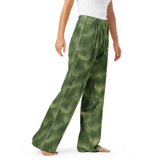 Verdant Contour on a Women's Pajama Pants