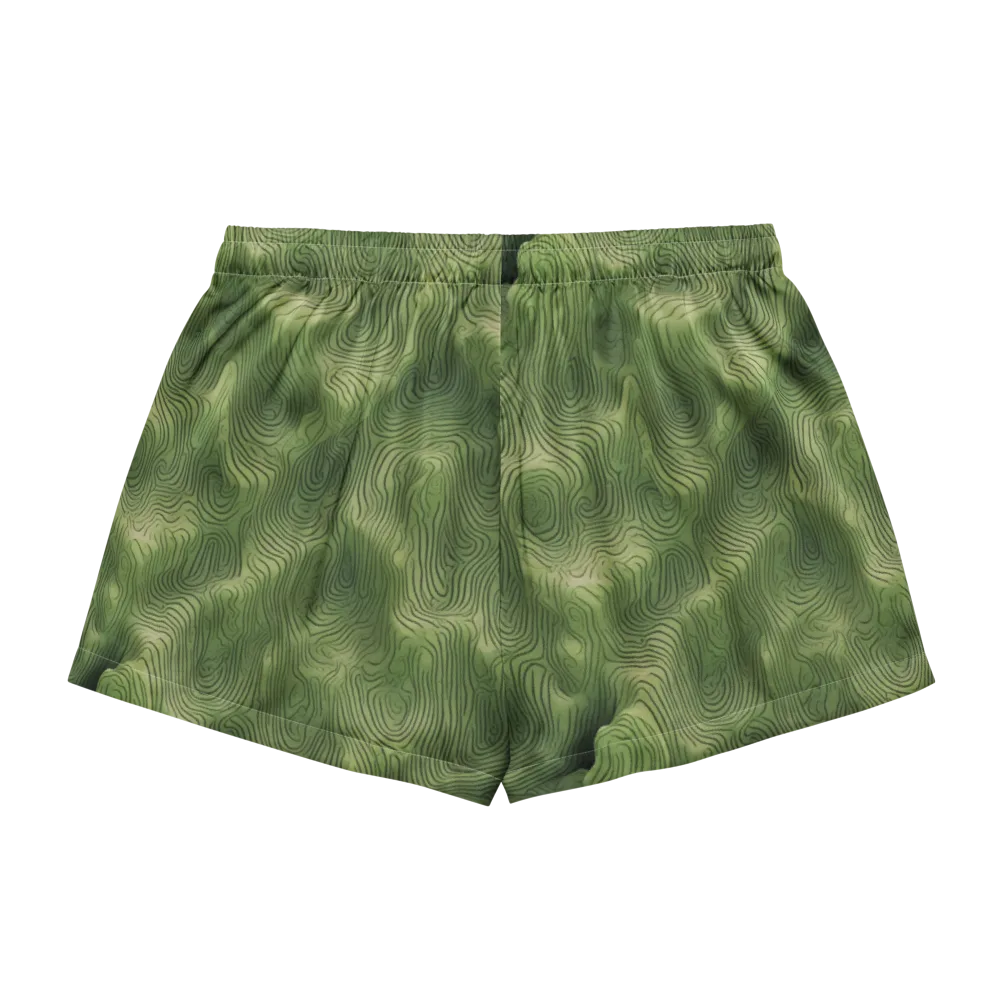 Verdant Contour on Women's Pajama Shorts — Back