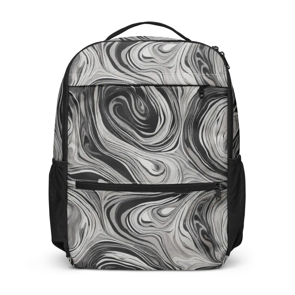 Monochrome Tide on Utility Backpack — Front