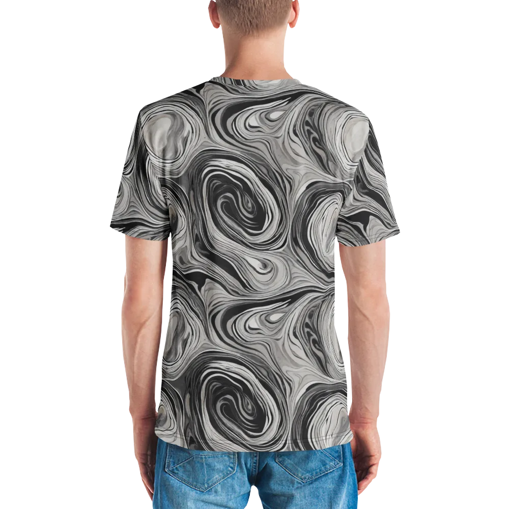 Monochrome Tide on Men's Crew Neck T-Shirt — Back