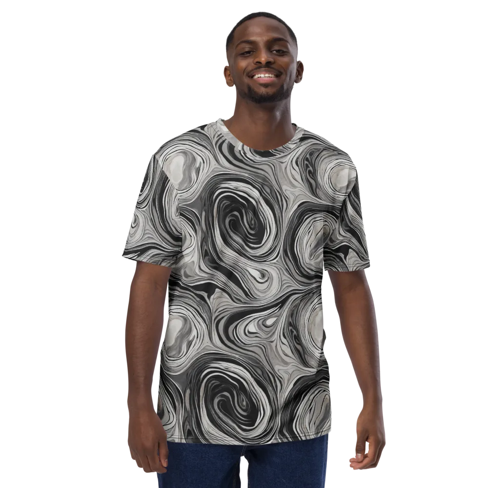Monochrome Tide on Men's Crew Neck T-Shirt — Front
