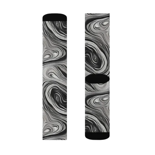 Monochrome Tide on a Socks