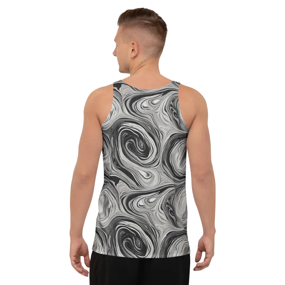 Monochrome Tide on Men's Tank Top — Back