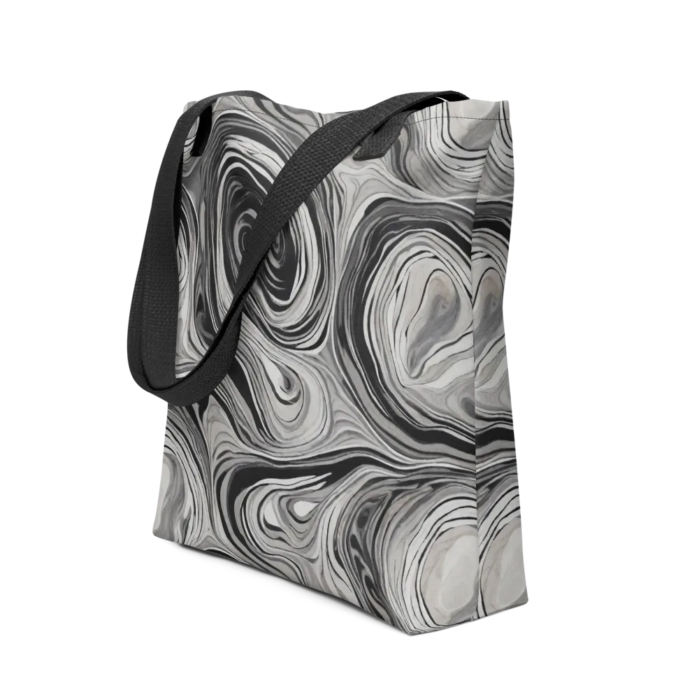 Monochrome Tide on Tote Bag — Front