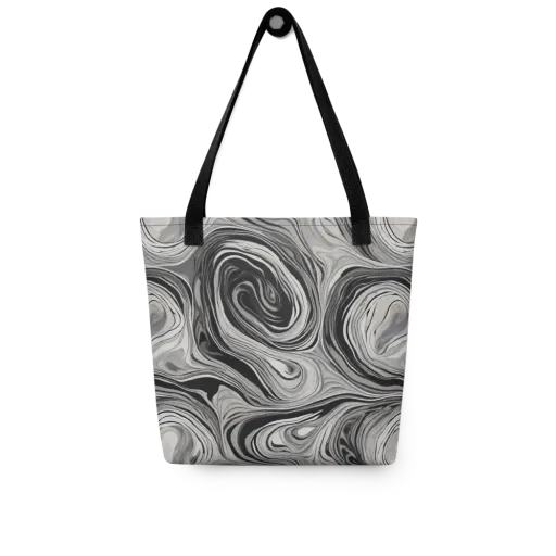 Monochrome Tide on a Tote Bag