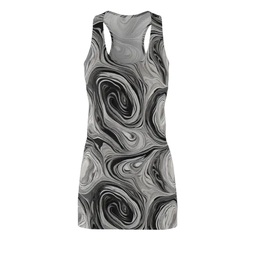 Monochrome Tide on a Racerback Dress