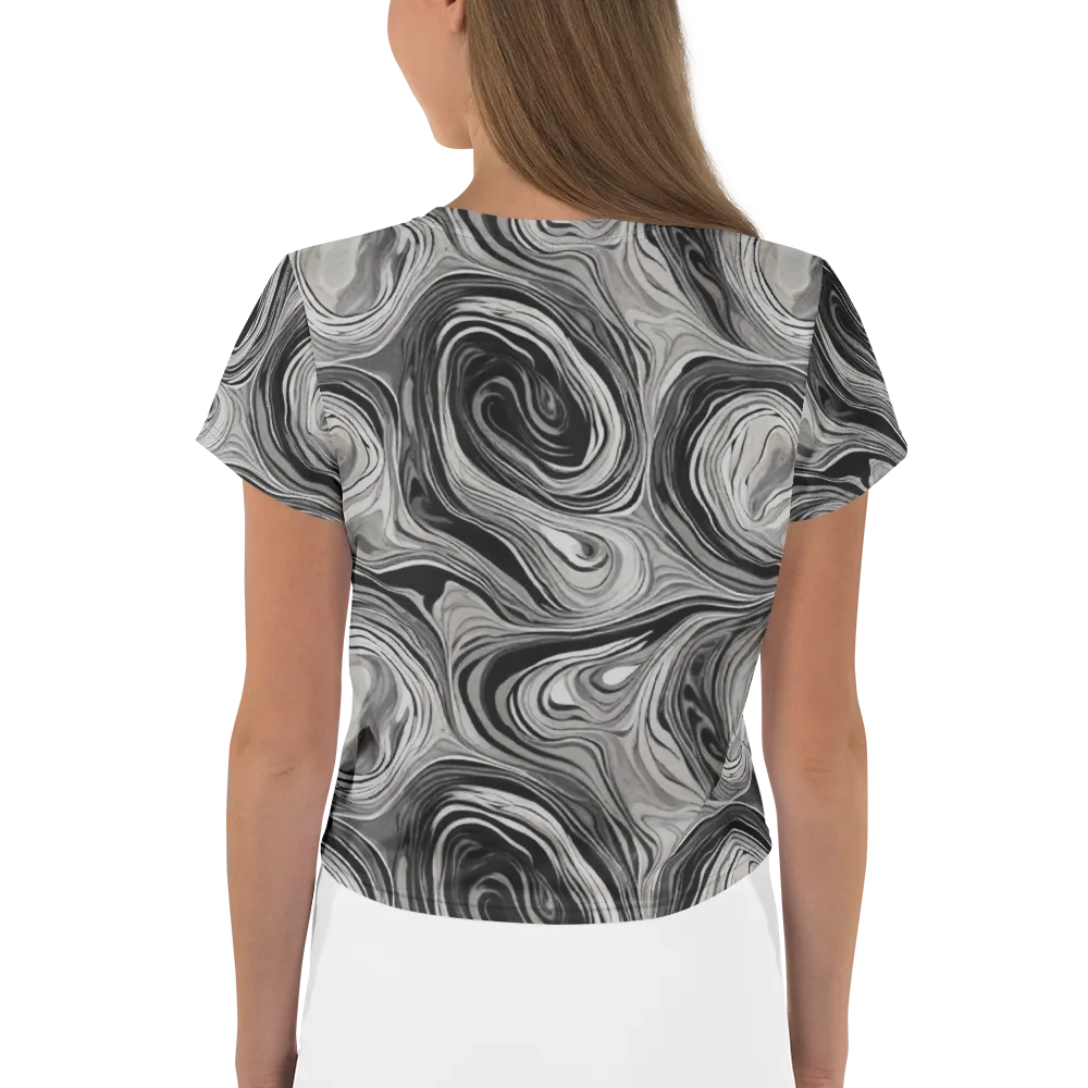 Monochrome Tide on Crop Tee — Back