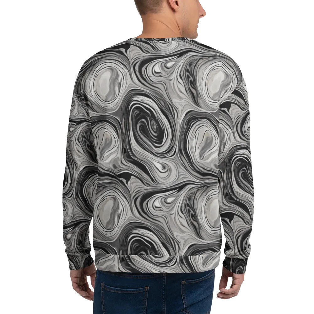Monochrome Tide on Sweatshirt — Back
