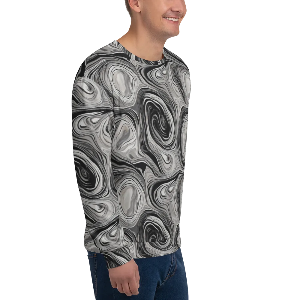 Monochrome Tide on Sweatshirt — Right Front