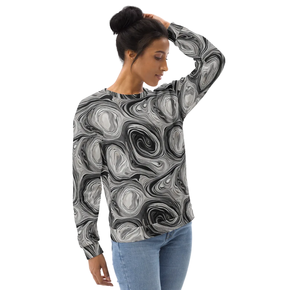 Monochrome Tide on Sweatshirt — Right Front
