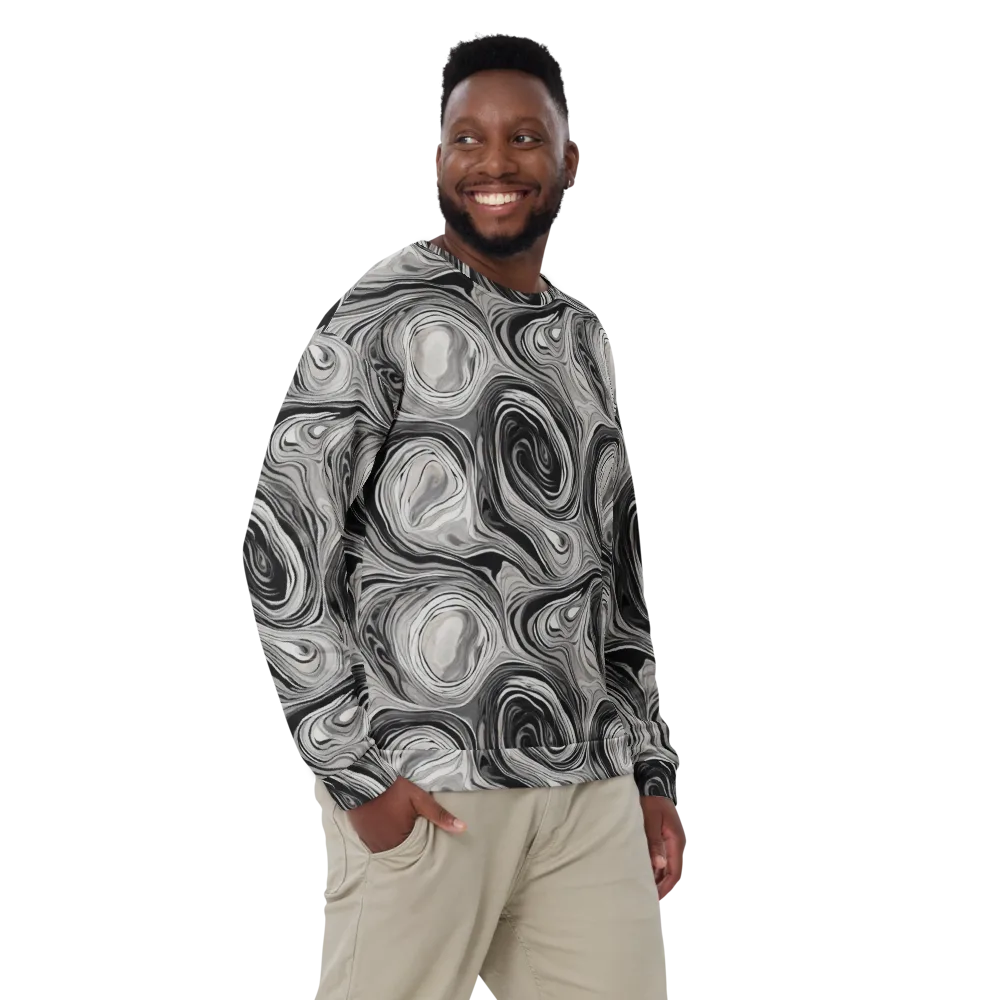 Monochrome Tide on Sweatshirt — Front