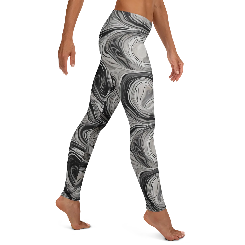 Monochrome Tide on Leggings — Right