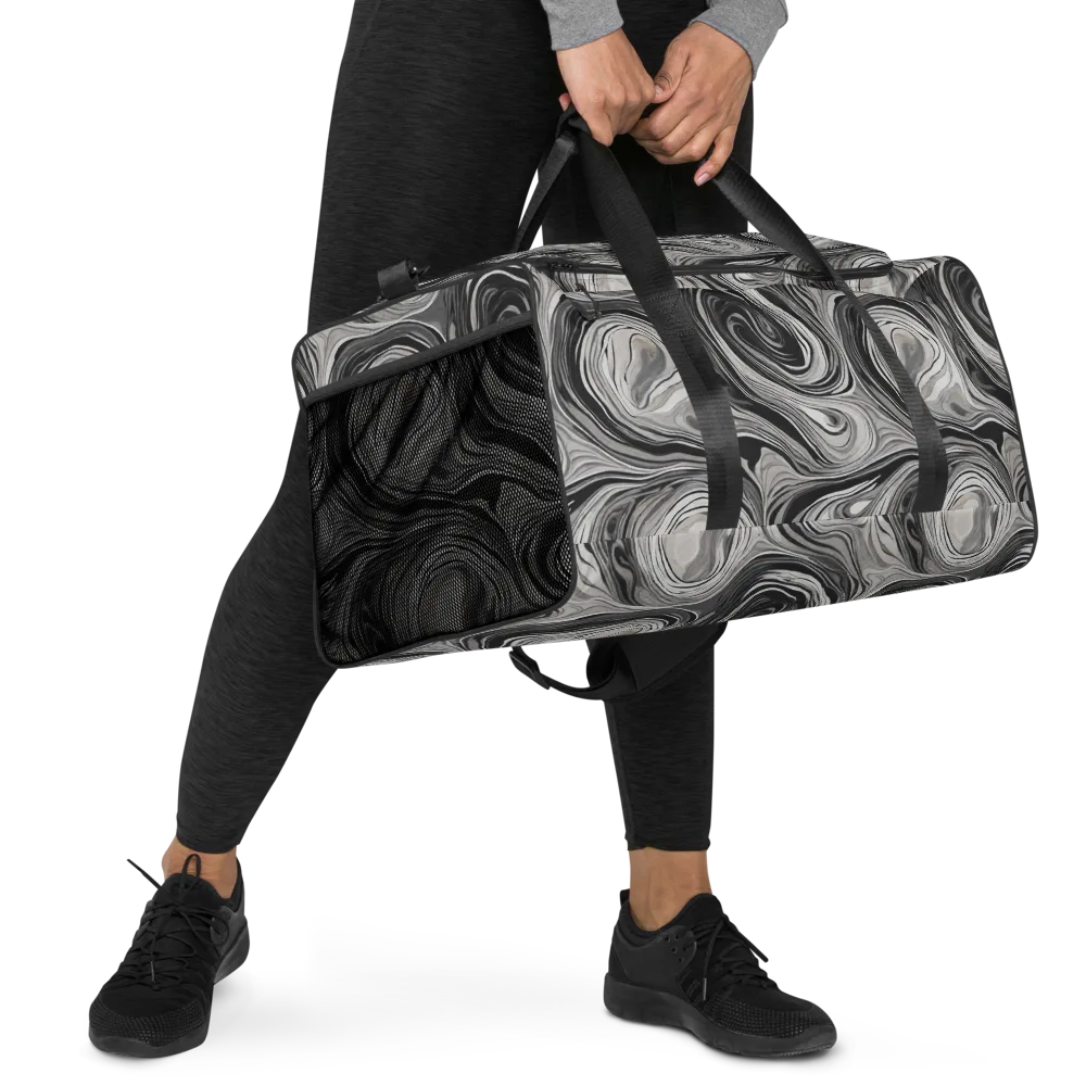 Monochrome Tide on Duffle Bag — Right Front