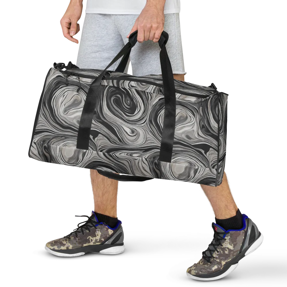 Monochrome Tide on Duffle Bag — Front