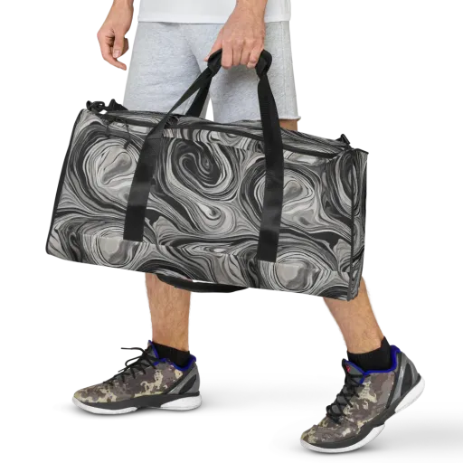 Monochrome Tide on a Duffle Bag