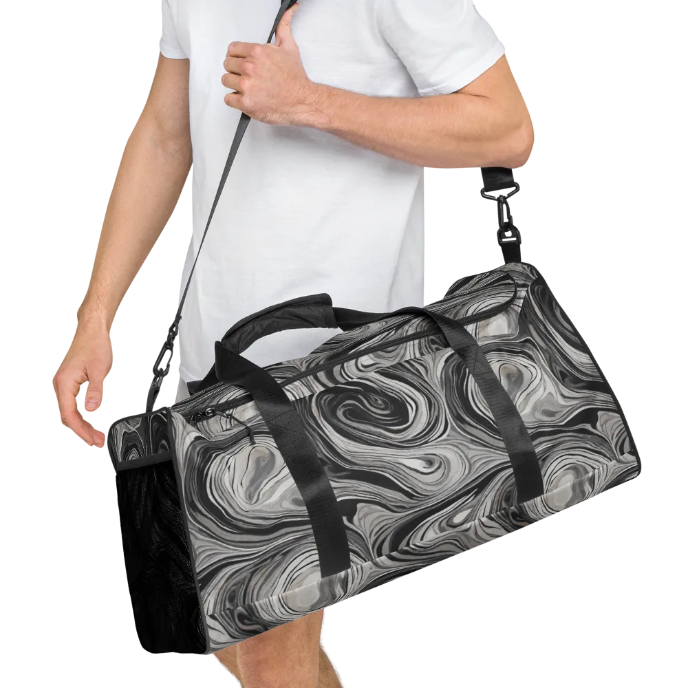 Monochrome Tide on Duffle Bag — Right Front