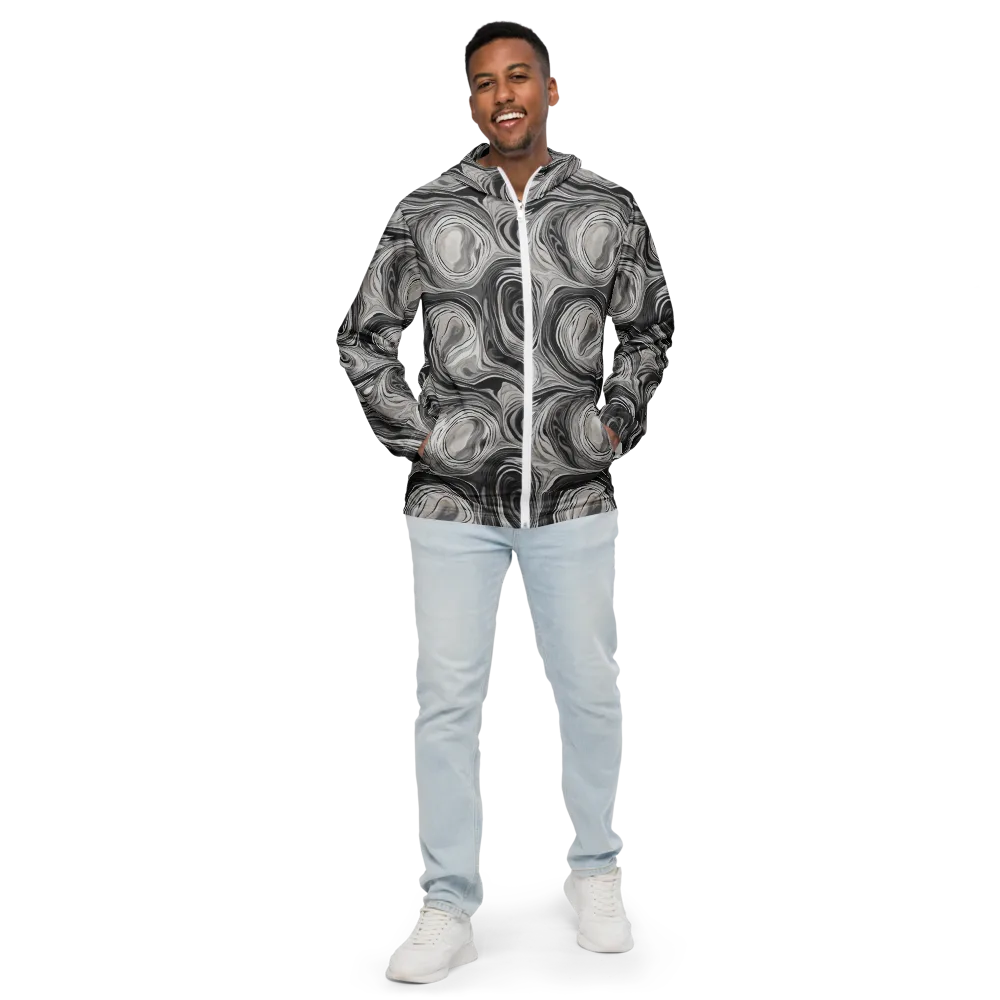 Monochrome Tide on Men's Windbreaker — Front