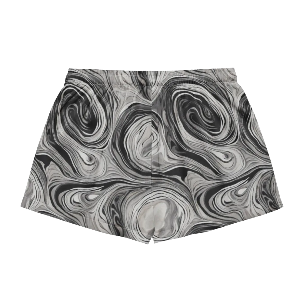 Monochrome Tide on Women's Pajama Shorts — Back