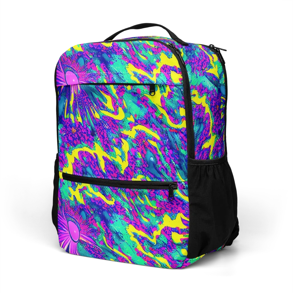 Liquid Bloom on Utility Backpack — Left Front