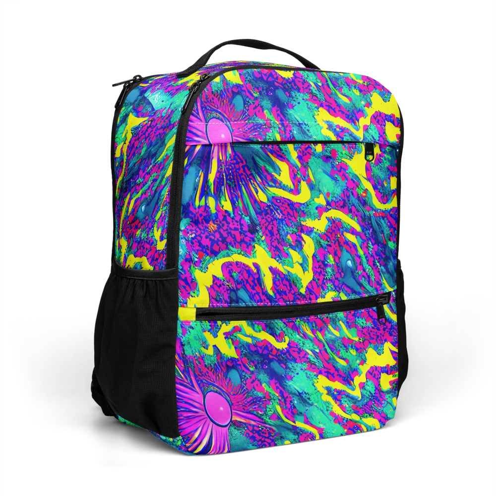 Liquid Bloom on Utility Backpack — Right Front
