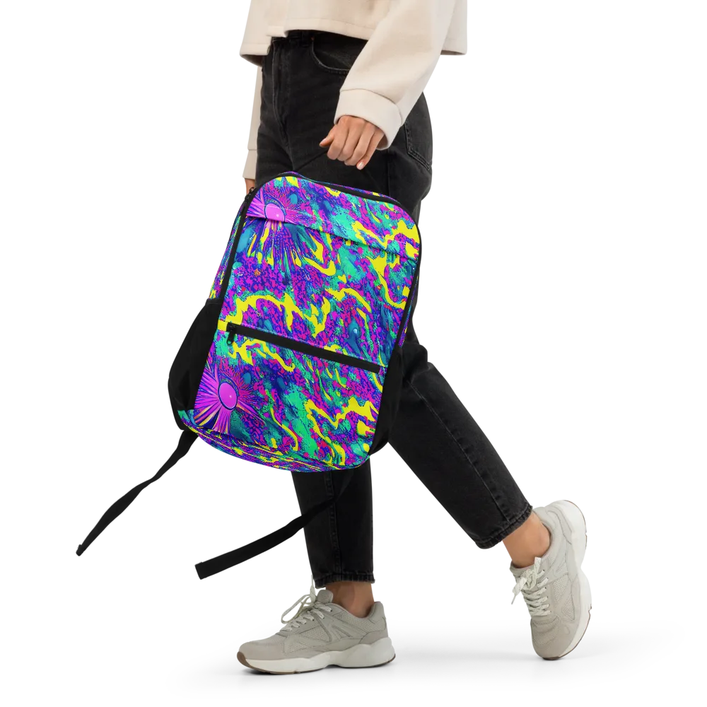 Liquid Bloom on Utility Backpack — Front