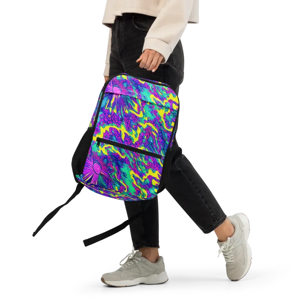Liquid Bloom on Utility Backpack — Front